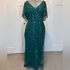SHEIN Forest Green Sequin Gown